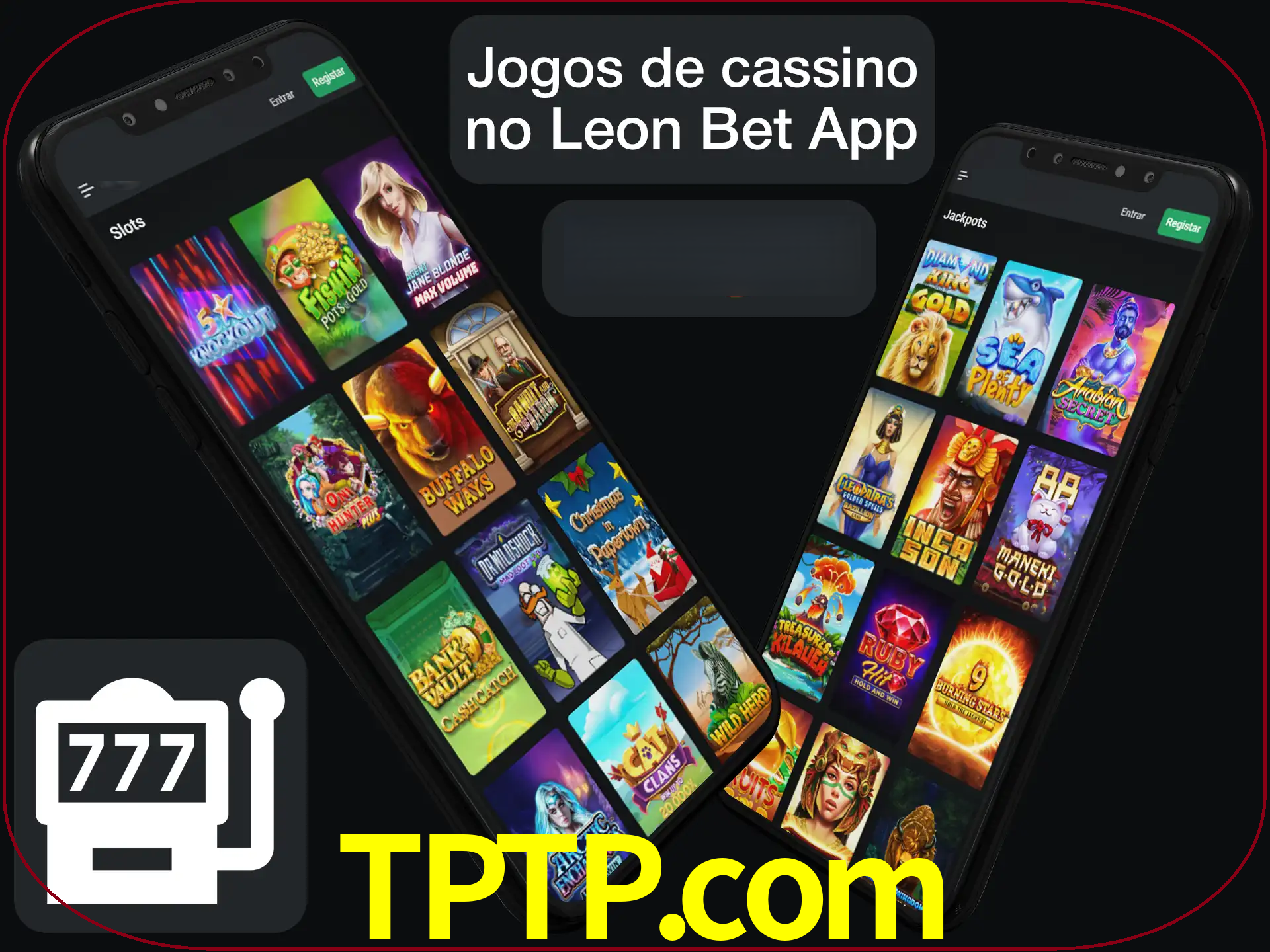 Escolha quais jogos de cassino jogar no app.