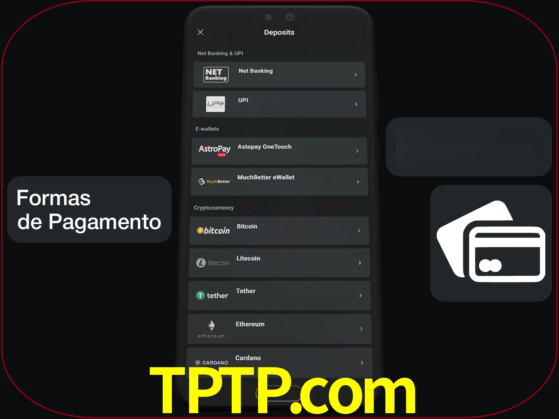 Escolha a forma de pagamento de sua preferência.