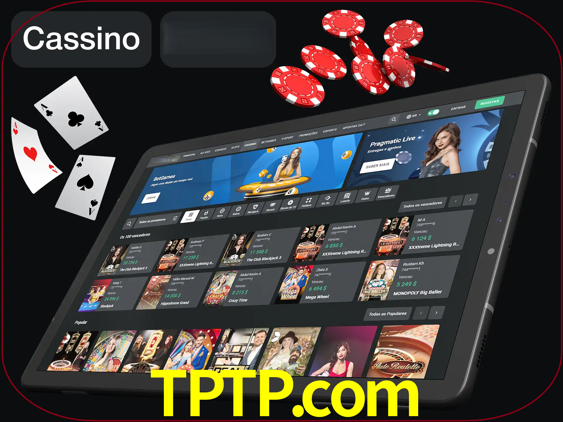 Jogue vários jogos de cassino em nosso cassino.