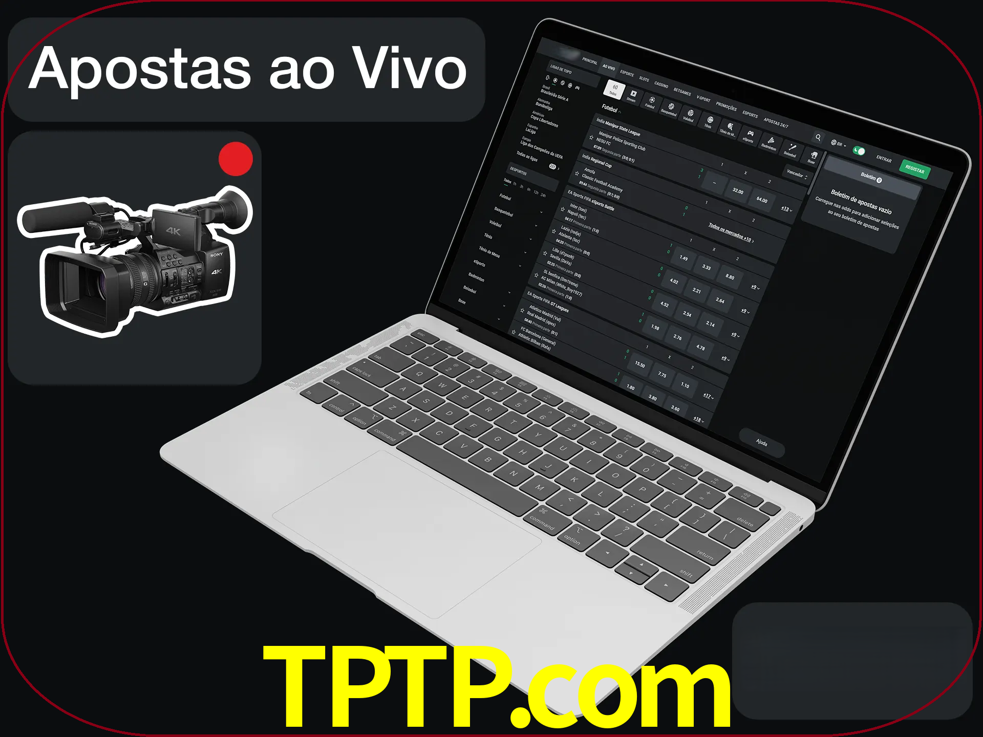 Aposte em formato ao vivo em nosso site.