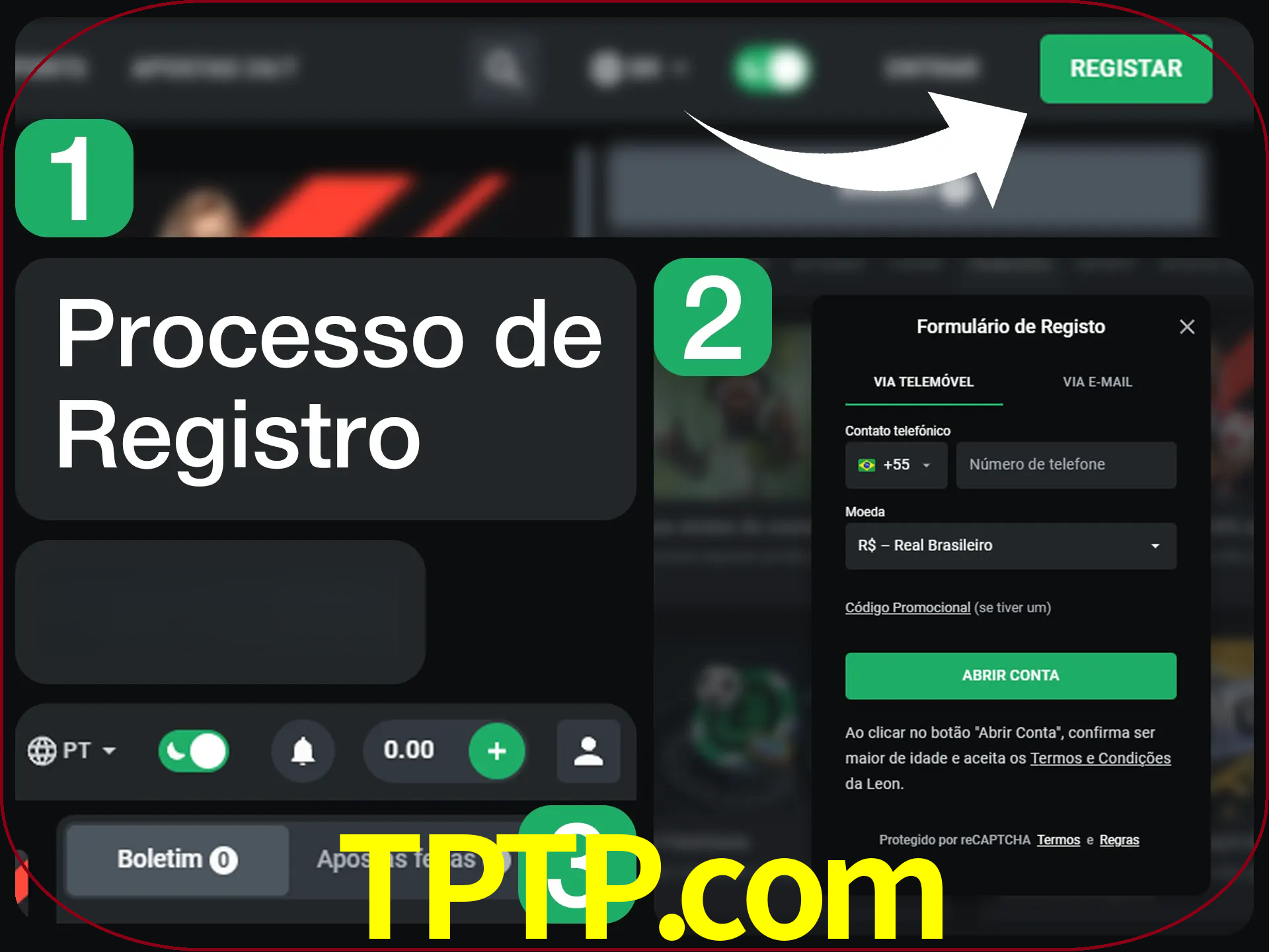 O processo de registro na LeonBet é simples.